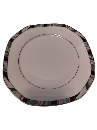 Eschenbach Platzteller Porzellan Oval Weiß Abstrakt Modern 20cm