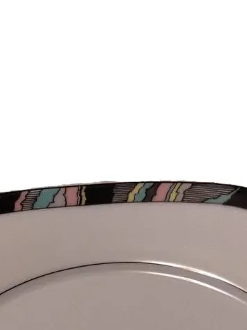 Eschenbach Platzteller Porzellan Oval Weiß Abstrakt Modern 20cm