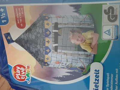 Playtive Junior Spielzelt Ritterburg Kinderzelt Grafisch Mehrfarbig 100x135cm