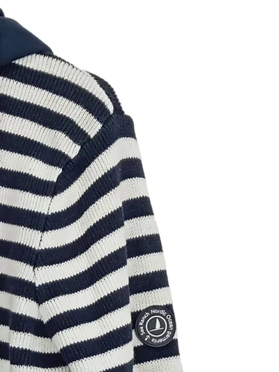 Sea Ranch Damen Strickjacke Kapuze Maritim Gestreift Blau Weiß Gr. M