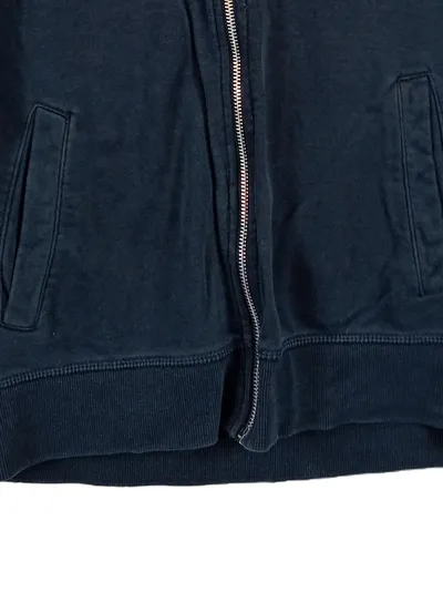 THE BASICS Bomberjacke Herren Gr. 46/S Blau Baumwolle Sweat Zip