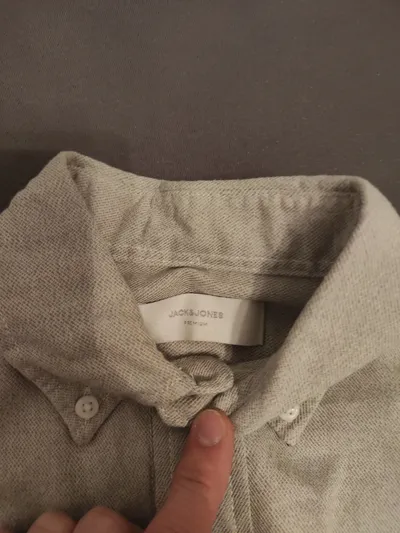 Jack & Jones Premium Hemd Herren XS Grau Langarm Button-Down Casual