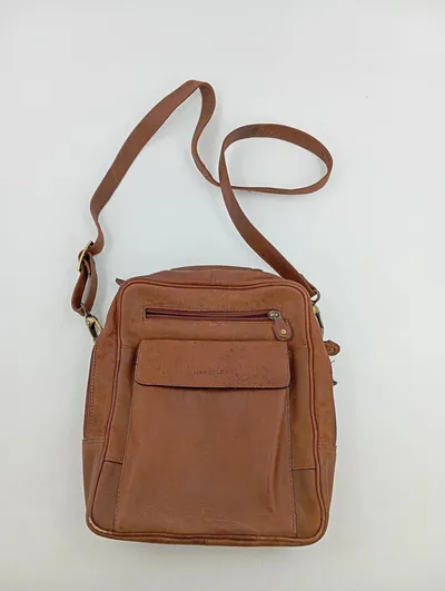 HAROLDS Herren Umhängetasche Leder Braun Business Schultertasche
