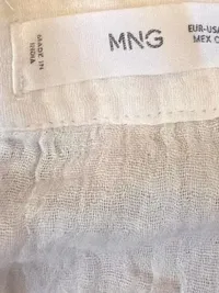MANGO Damen Jumpsuit Overall Gr. S Beige Baumwolle ärmellos Casual 3
