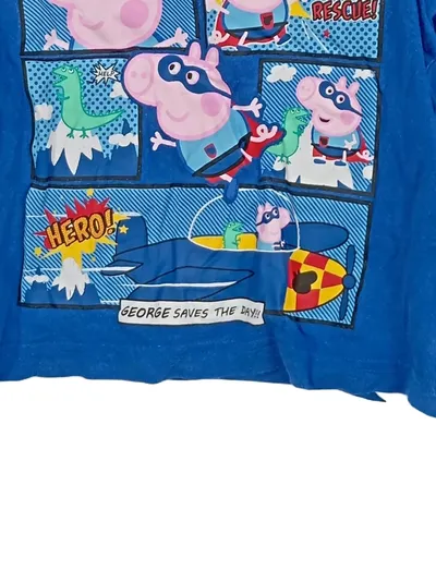 Peppa Pig George Pig Kinder Langarmshirt Gr. 92 Blau Comic-Motiv