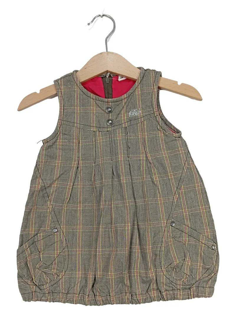 Bakkaboe Mädchen Freizeitkleid kariert Gr. 56 Mehrfarbig 50cm 1