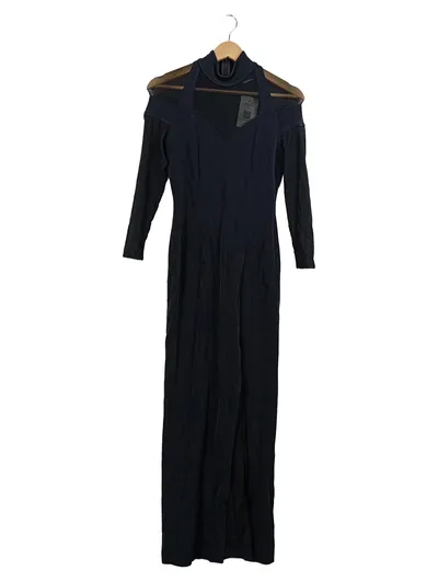 Chou Chou Damen Abendkleid Langarm Schwarz Gr. 38/M Glamourös