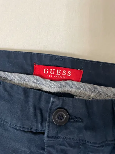 GUESS Herren Chino Hose Blau W33/L31 Gr. 50 Baumwolle Casual