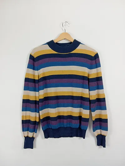 Rodier Pullover Damen Gr. 38/M gestreift Mehrfarbig Casual Strick