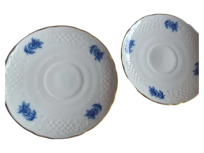 Schumann Arzberg Unterteller 2er Set Weiß Blumenmuster Klassisch 15cm