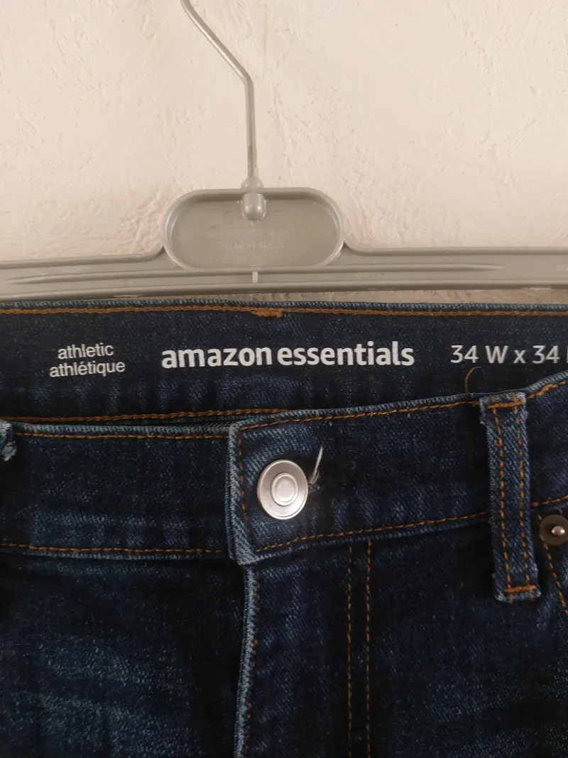 AMAZON ESSENTIALS Herren Jeans Regular Fit Blau Größe 34x34 Casual 5