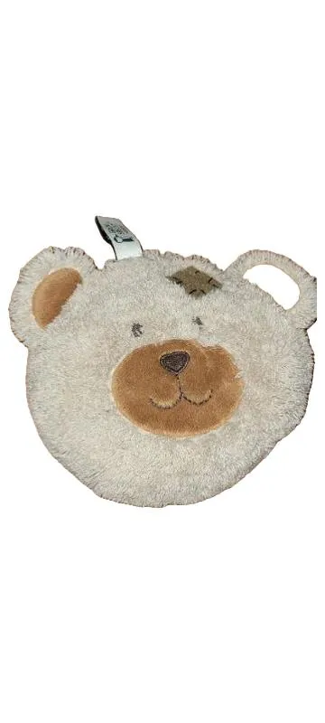 GRÜNSPECHT Schmusetuch Bär Kopf Plüsch Kuscheltuch Baby Beige Naturprodukte