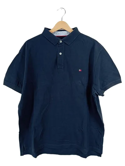 Via Cortesa Poloshirt Herren XXL Dunkelblau Baumwolle Kurzarm Classic