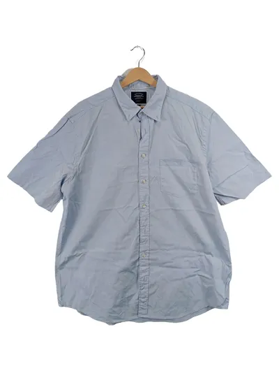 Charles Tyrwhitt Kurzarm Hemd Herren XL Blau Baumwolle Classic Fit
