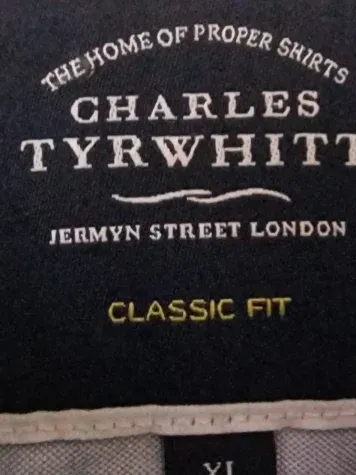 Charles Tyrwhitt Kurzarm Hemd Herren XL Blau Baumwolle Classic Fit 7