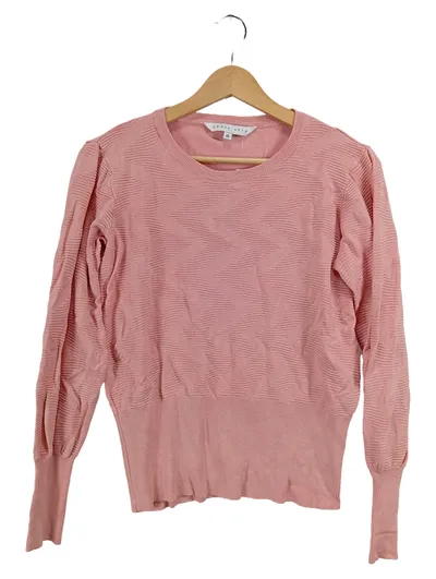 Amara Reya Damen Pullover Pink Einheitsgröße Casual Strukturmuster