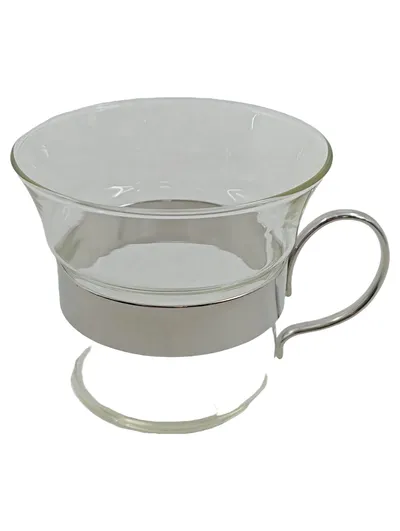 Schott Trinkglas Glas Metall Transparent 7cm 8cm Modern Alltag
