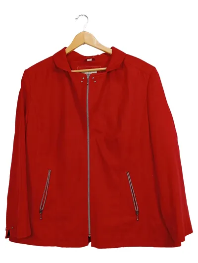 MONA Damen Blazer Jacke Rot Gr. 48 Business Reißverschluss Langarm