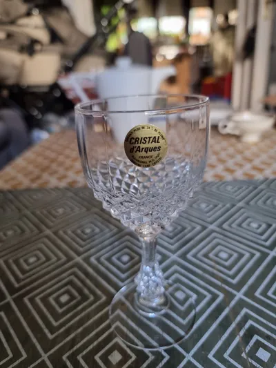 CRISTAL D'ARQUES Sektglas Elegant Glas Geometrisch Transparent 15cm