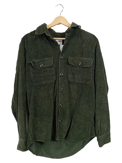 Jack&Jones Herren Cordjacke Gr. 48/M Grün Casual Strukturmuster