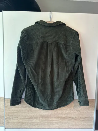 Jack&Jones Herren Cordjacke Gr. 48/M Grün Casual Strukturmuster
