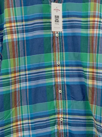 McNeal Herren Freizeithemd kariert Kurzarm Größe 42/XL Baumwolle