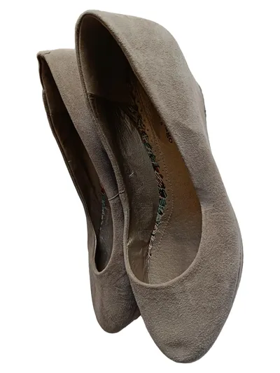 Zanon & Zago Pumps Keilabsatz Wedges Wildleder Beige Gr. 40 Elegant Alltag