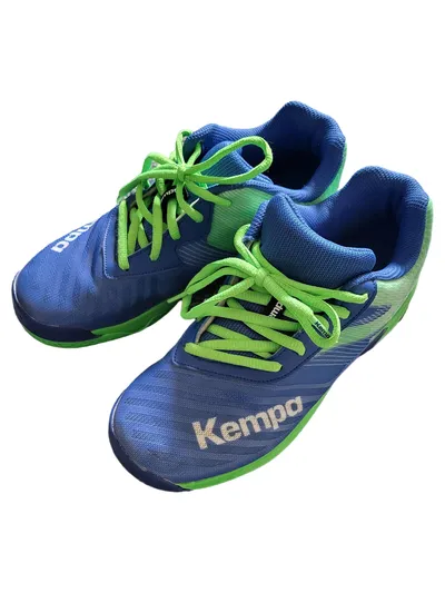 Kempa POWERCORE Fussballschuhe Kinder Gr. 37 Blau Sportlich Schnürung Synthetik