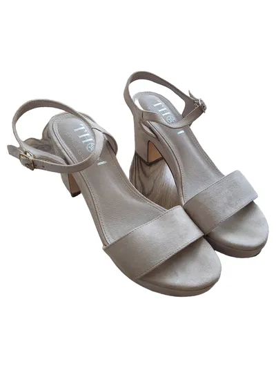 Thomas Rath Damen Plateausandalen Gr. 39 Beige Elegant Sandalen