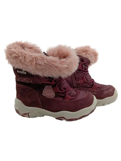 Elefanten Schneestiefel Mädchen Gr. 23 Winterstiefel Bordeaux Fell