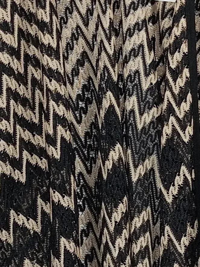 Ana Alcazar Damen Strickjacke 38/M Schwarz Bohemian Fransen 4