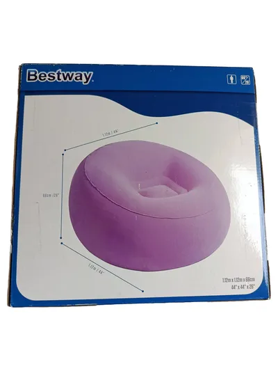 Bestway aufblasbares Bett Sessel Lila Uni Kunststoff 112cm