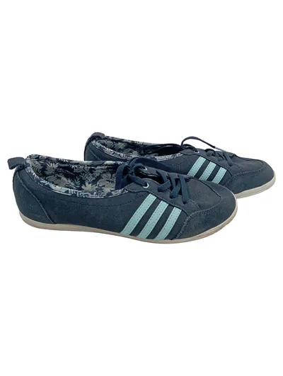 adidas NEO Damen Sneaker Low Gr. 38 Blau Wildleder Cloudfoam