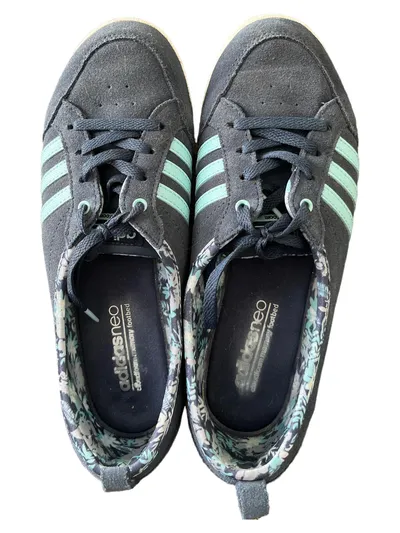 adidas NEO Damen Sneaker Low Gr. 38 Blau Wildleder Cloudfoam