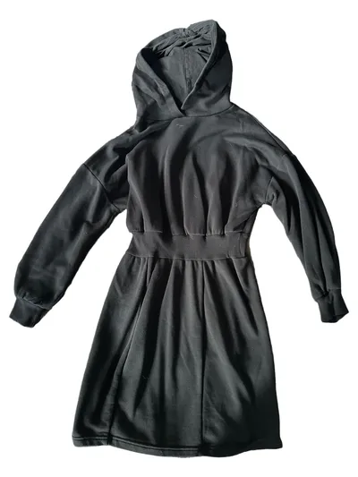 Les Lunes Kapuzenkleid Sportkleid Damen Gr. S Schwarz Freizeit 95cm