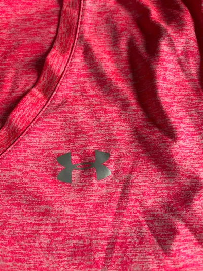 Under Armour Damen Sport Shirt V-Ausschnitt Funktionsshirt Pink Gr. XL