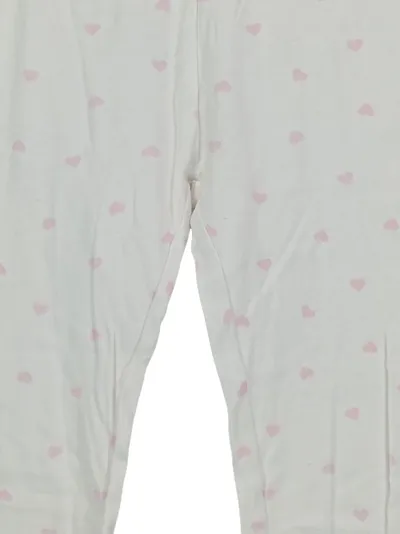 CARTER'S Mädchen Leggings Herzmuster Weiß Gr. 104 Baumwolle Casual