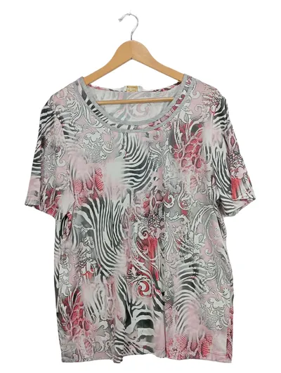 Atelier GS Damen T-Shirt Animal Print Mehrfarbig Gr. 48/3XL