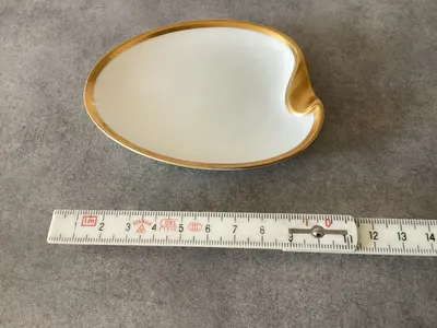 Tirschenreuth Dekoschale Porzellan Weiß Goldrand Elegant Schale