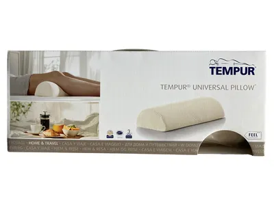 TEMPUR Universal Pillow Nackenkissen Beige 48x20 cm Reisekissen Stützkissen