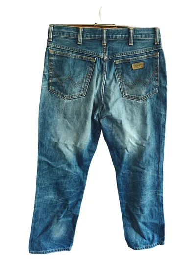 Wrangler Herren Jeans Straight Leg W33 Blau Casual Denim Hose