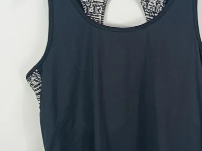 CRIVIT Damen Sportshirt Schwarz Gr. 44;L mit Rückenausschnitt