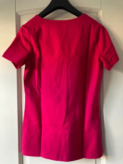 Laurèl Damen T-Shirt Gr. 36 Pink V-Ausschnitt Kurzarm Casual Strass