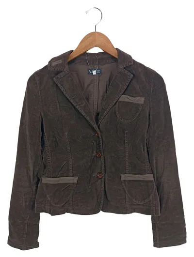 Armani Jeans Damen Blazer Sakko Gr. 40 Braun Cord Casual