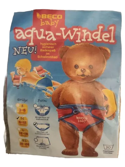BECO Baby Aqua-Windel Schwimmwindel Gr. M 6-12 Monate Rot NEU