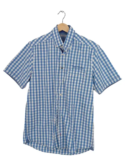 Calamar Herren Freizeithemd Kurzarm kariert Blau Gr. M Casual