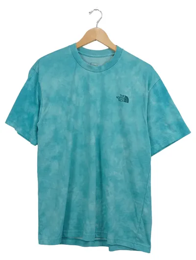 The North Face Herren T-Shirt Outdoor Türkis Gr. 50/L Abstrakt Logo-Print