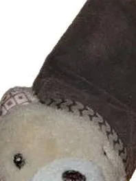 Fehn Greifling Rassel Bär mit Zipfelmütze Babyspielzeug Stofftier