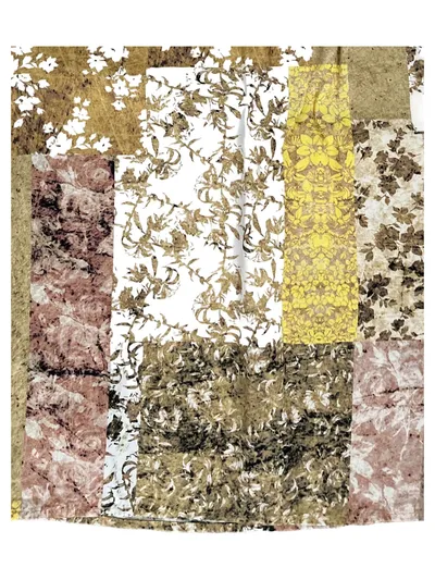 Carin Wester Damen Faltenrock Gr. 36 S Patchwork Blumenmuster Mehrfarbig Viskose