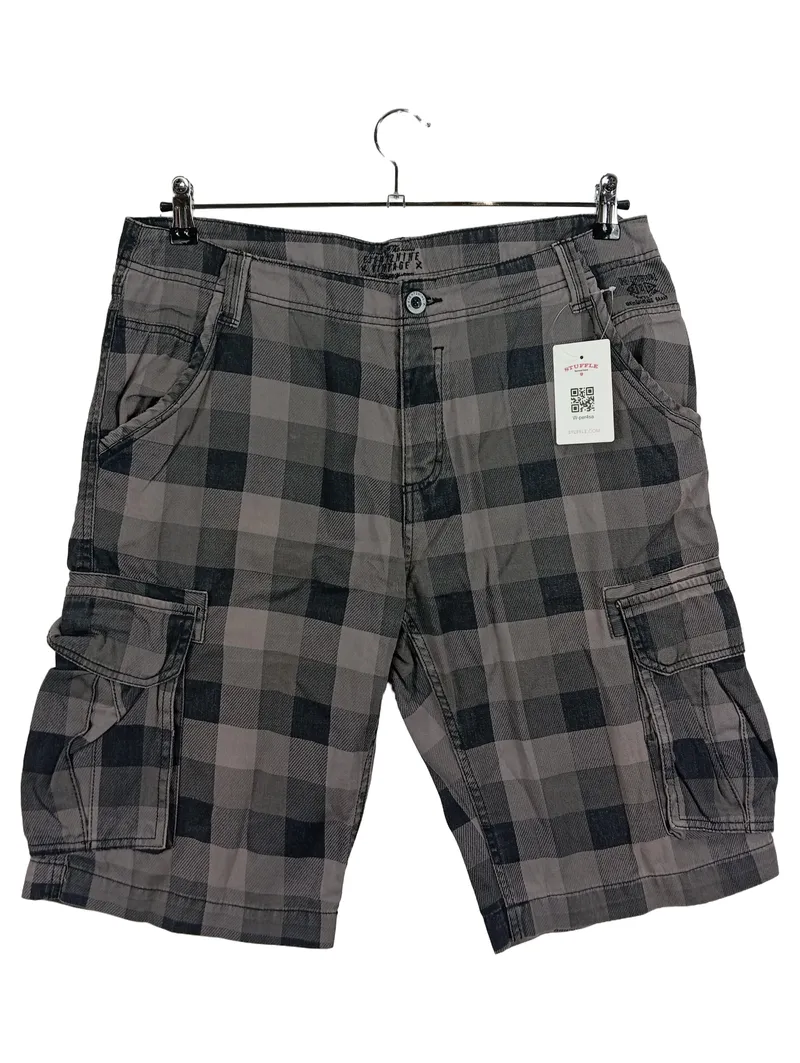 EIGHT2NINE Herren Cargo Shorts kariert Grau W32 M L20 1